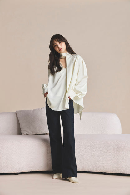 モデル身長：161cm 【トップス】カラー：off white