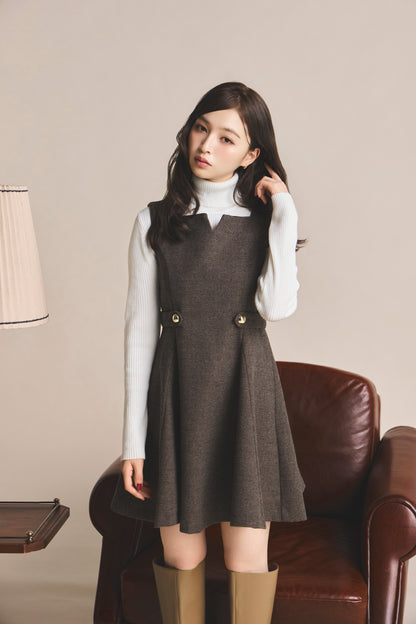 モデル身長：161cm 【ワンピース】カラー：brown