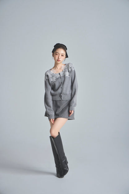 モデル身長：161cm 【トップス】カラー：grey 【ボトムス】カラー：grey サイズ：SS