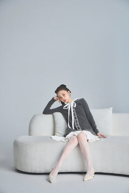 モデル身長：161cm 【ワンピース】カラー：grey