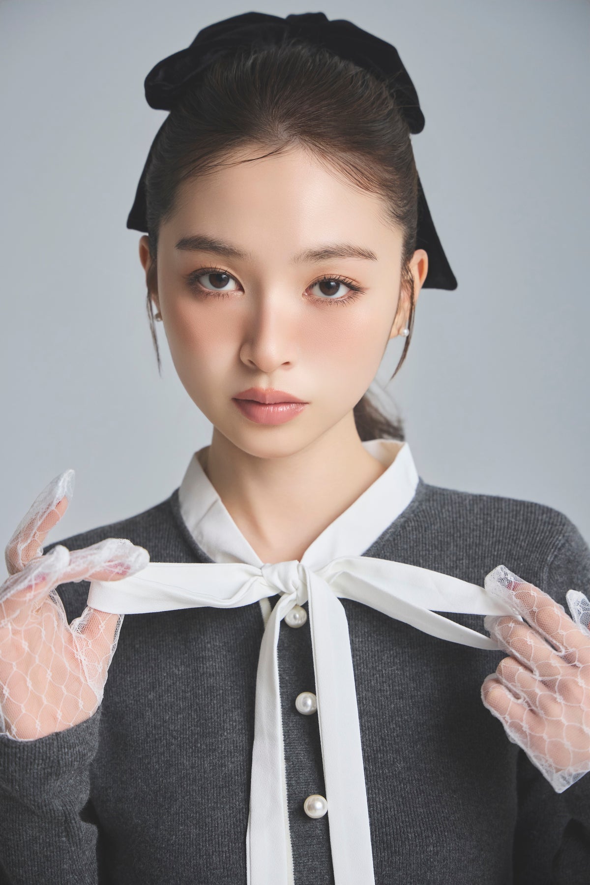 モデル身長：161cm 【ワンピース】カラー：grey
