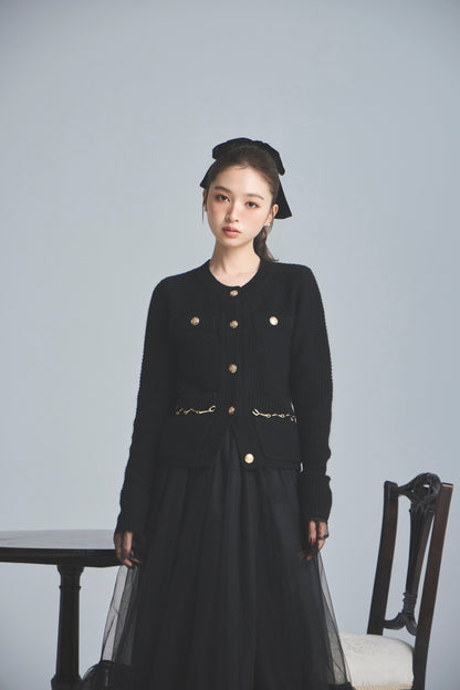 モデル身長：161cm 【トップス】カラー：black 【ボトムス】カラー：black サイズ：SS