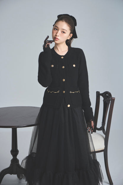 モデル身長：161cm 【トップス】カラー：black 【ボトムス】カラー：black サイズ：SS