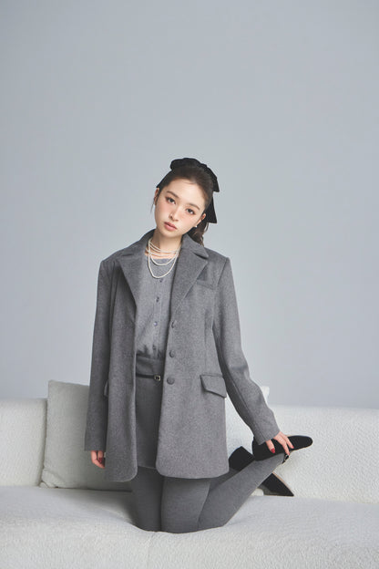 モデル身長：161cm 【アウター】カラー：grey 【トップス】カラー：grey 【ボトムス】カラー：grey サイズ：SS