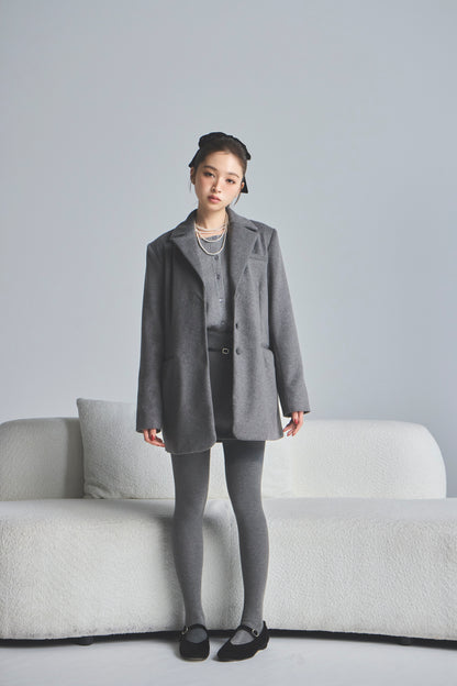 モデル身長：161cm 【アウター】カラー：grey 【トップス】カラー：grey 【ボトムス】カラー：grey サイズ：SS