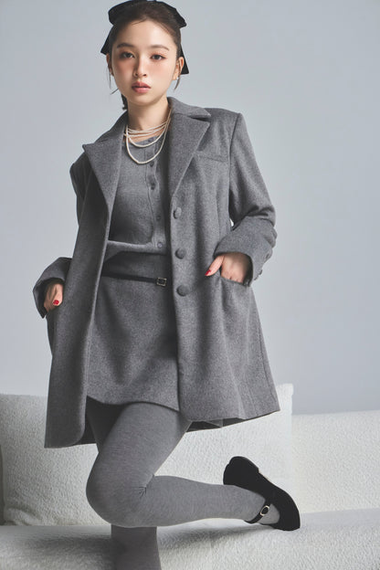 モデル身長：161cm 【アウター】カラー：grey 【トップス】カラー：grey 【ボトムス】カラー：grey サイズ：SS