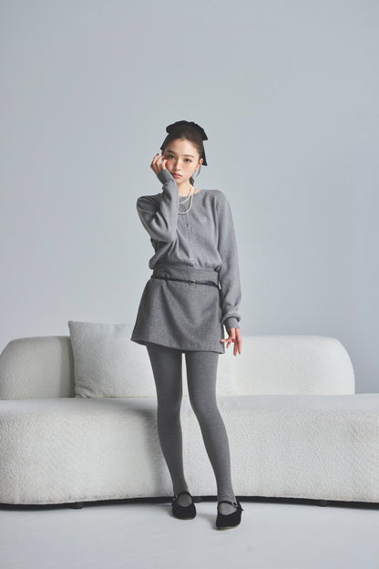 モデル身長：161cm 【トップス】カラー：grey 【ボトムス】カラー：grey サイズ：SS