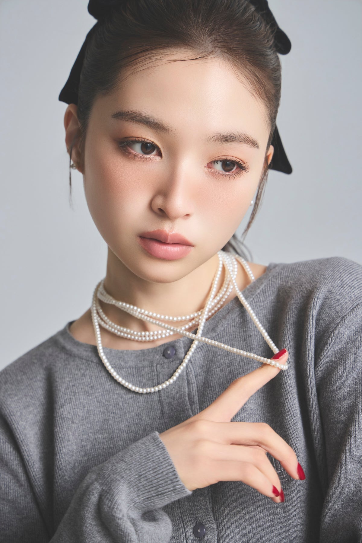 モデル身長：161cm 【トップス】カラー：grey