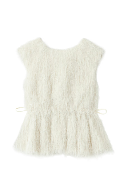 ソフトシャギー ペプラムトップス