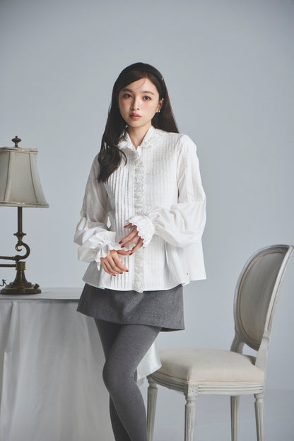 モデル身長：161cm 【トップス】カラー：off white 【ボトムス】カラー：grey サイズ：SS