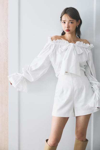 モデル身長：172cm サイズ：FREE  カラー：white