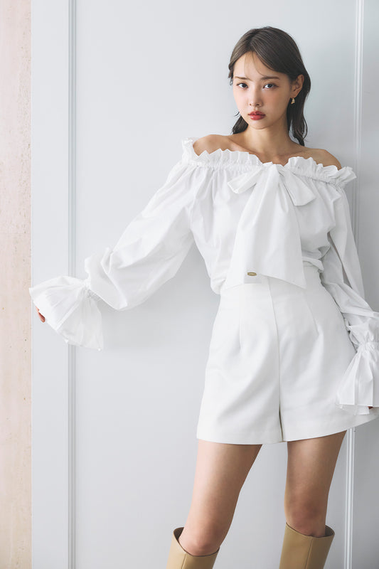 モデル身長：172cm サイズ：FREE  カラー：white