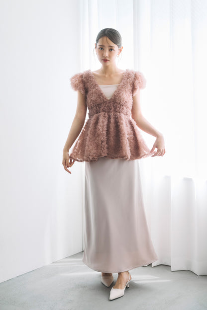 モデル身長：160cm　サイズ：FREE　カラー：pink