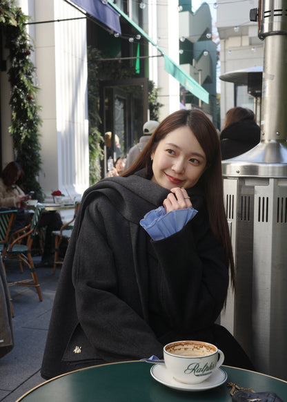 MANY WAYウールロングトレンチコート