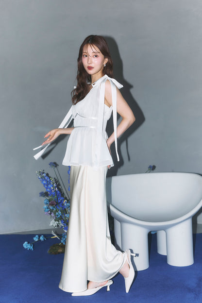 モデル身長：160cm　サイズ：FREE　カラー：ホワイト