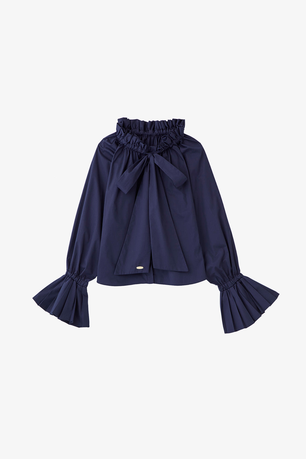 ★とりむね★ poláura プリーツリボン2WAYブラウス【ネイビー】 プリーツリボン2WAYブラウス – poláura OFFICIAL ONLINE STORE
