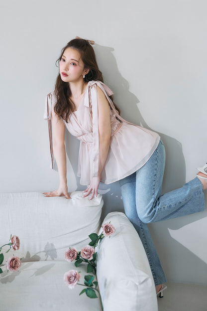 モデル身長：160cm　サイズ：FREE　カラー：ピンク