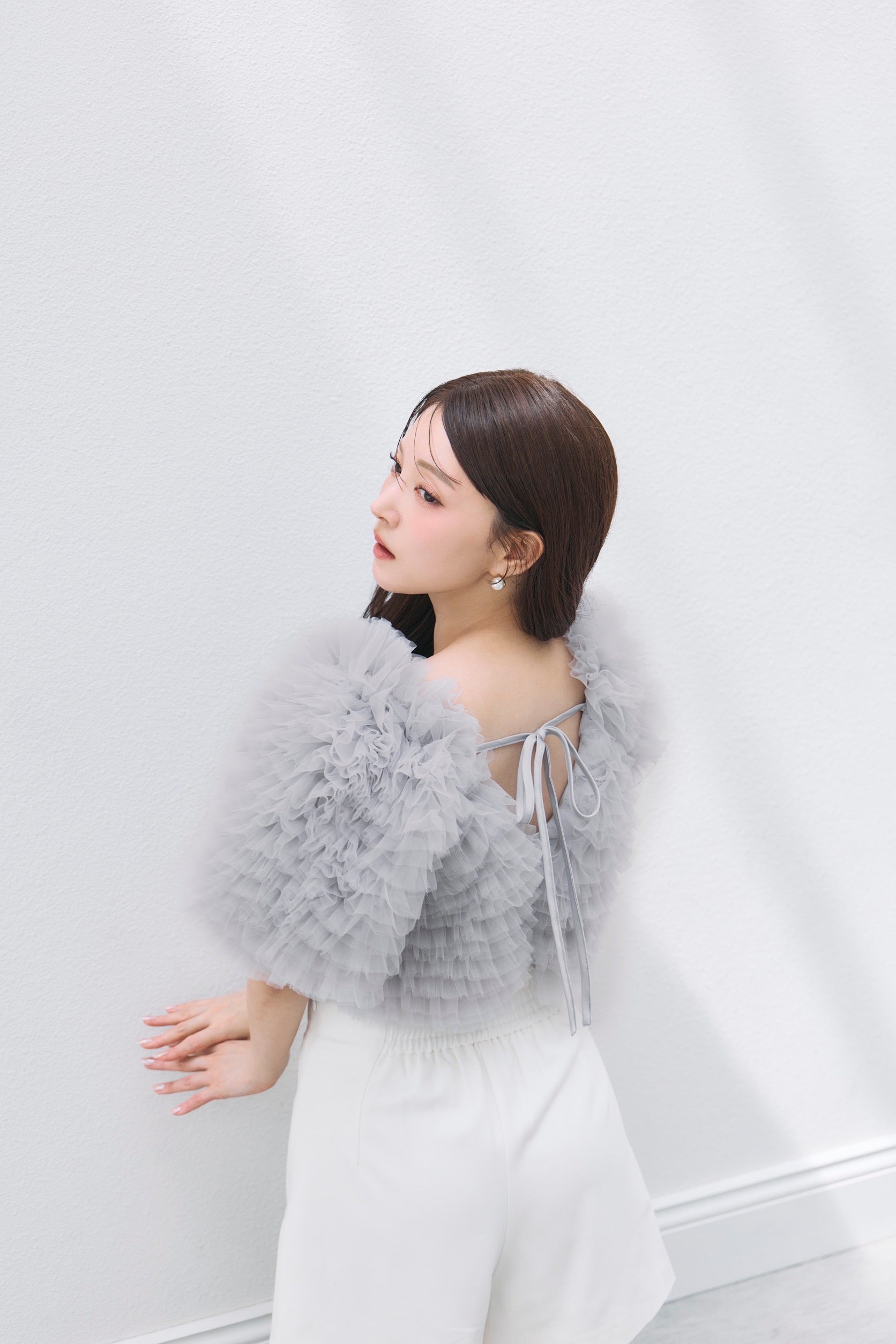着用モデル：160cm カラー：light grey