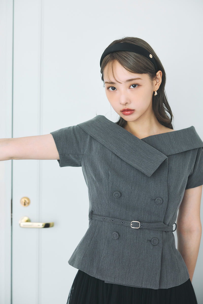 モデル身長：160cm　サイズ：FREE　カラー：gray