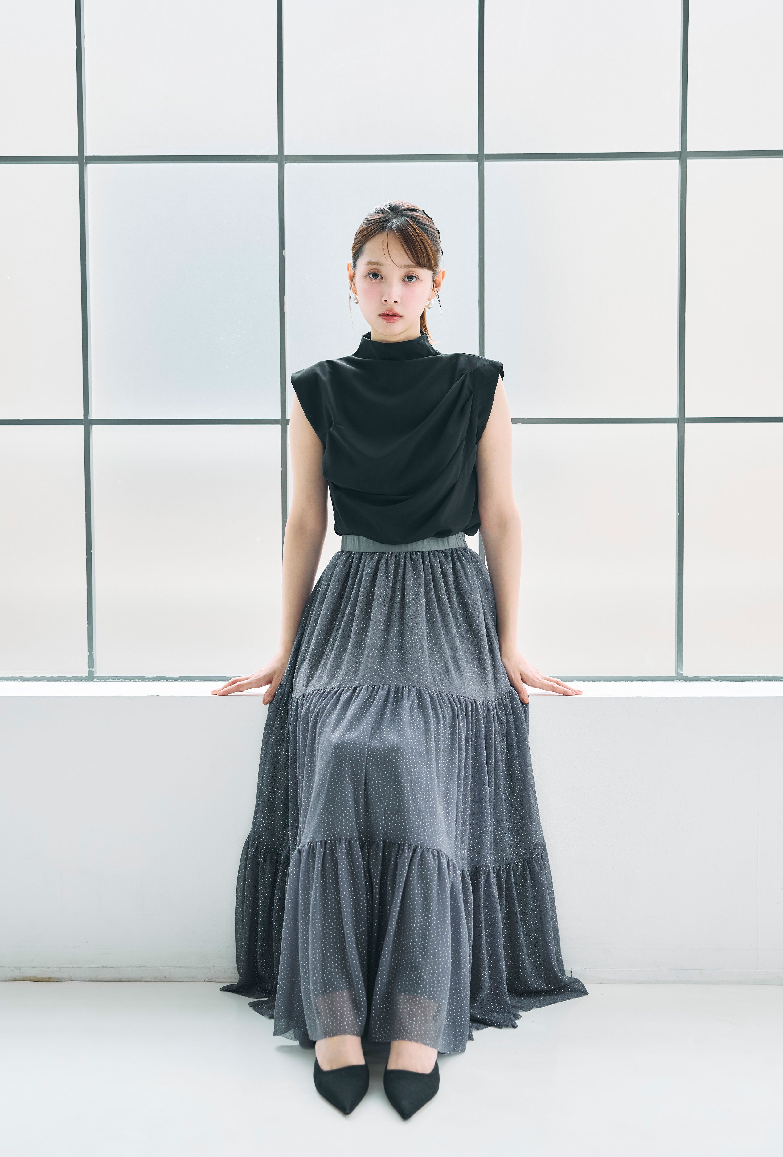 THE TOÉ ホルターネック ドレープブラウス ハイネックドレープブラウス – poláura OFFICIAL ONLINE STORE