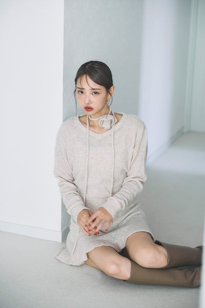 モデル身長：172cm サイズ：FREE カラー：white