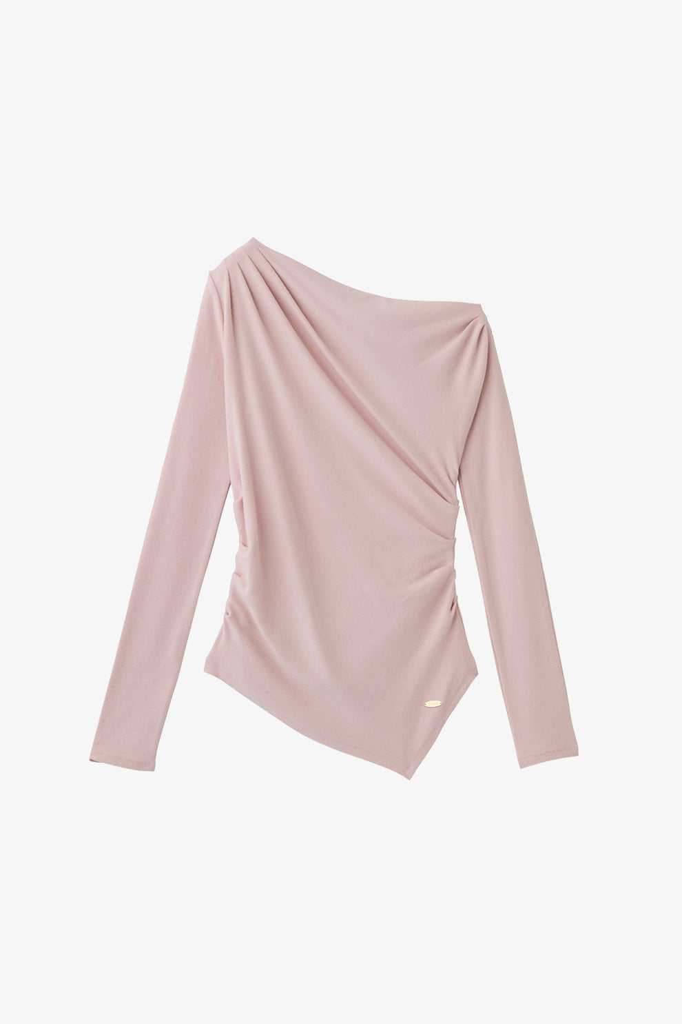 アシンメトリードレープロングスリーブトップス – poláura
