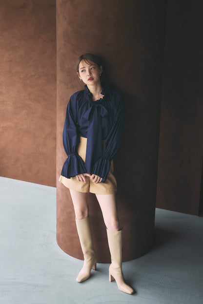 モデル身長：172cm サイズ：FREE カラー：navy
