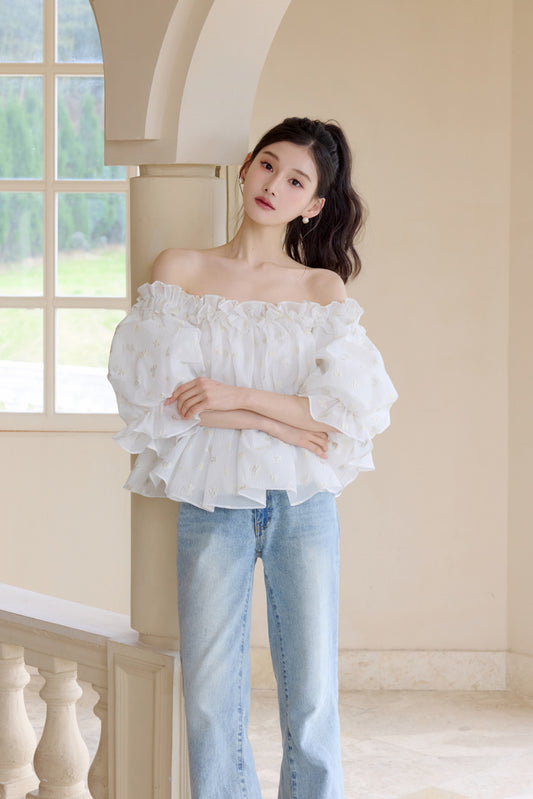 ブリーズフローラルシアートップス