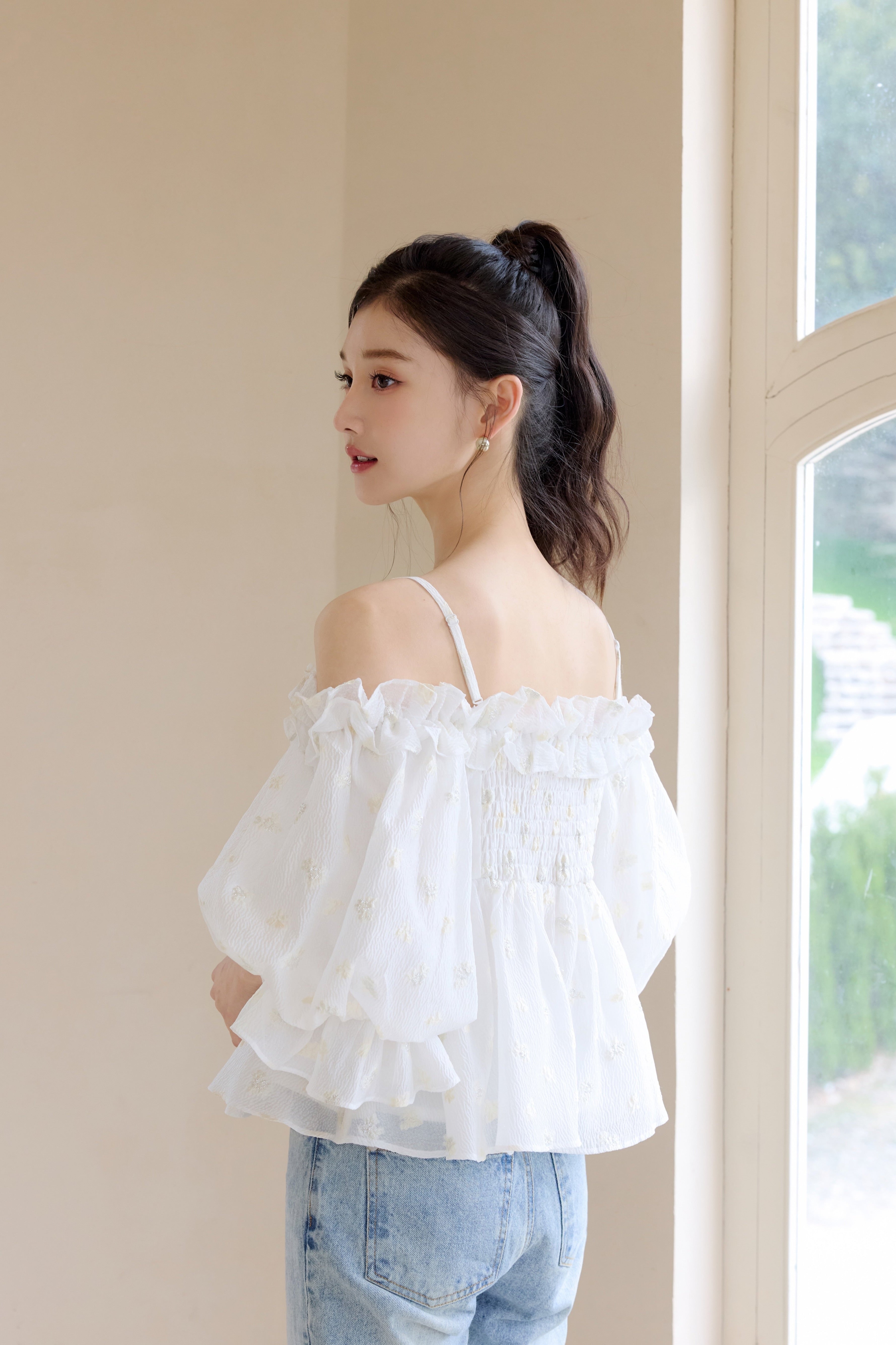 polaura ブリーズフローラルシアートップス ブリーズフローラルシアートップス – poláura OFFICIAL ONLINE STORE