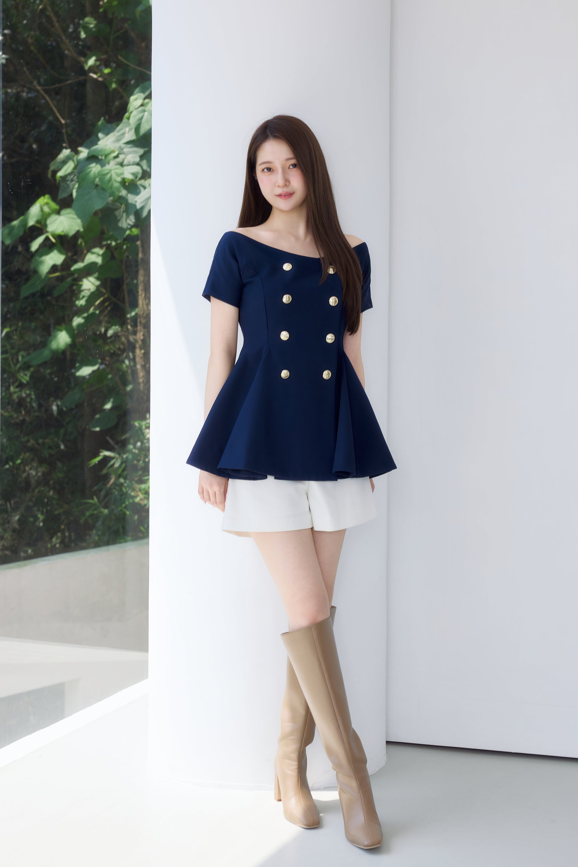 着用モデル：167cm カラー：navy