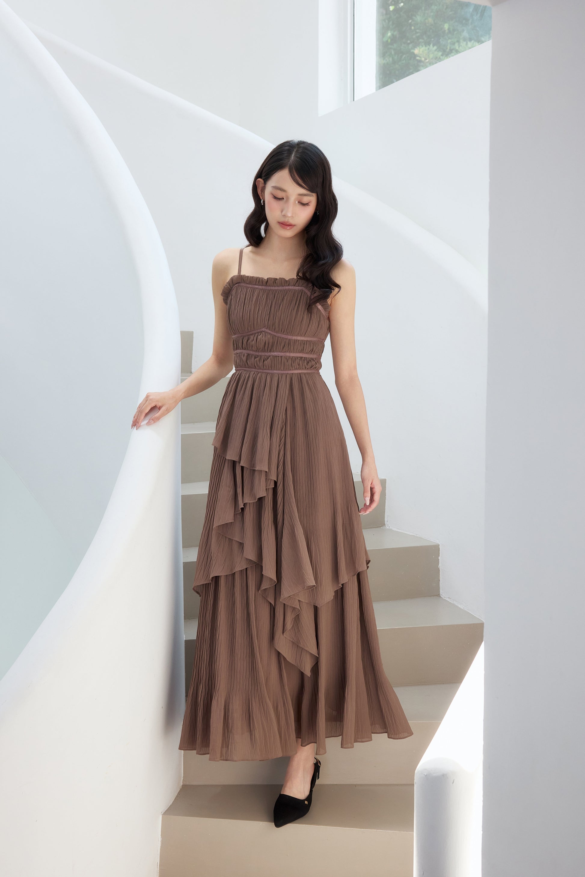 着用モデル：170cm カラー：brown サイズ：MM 