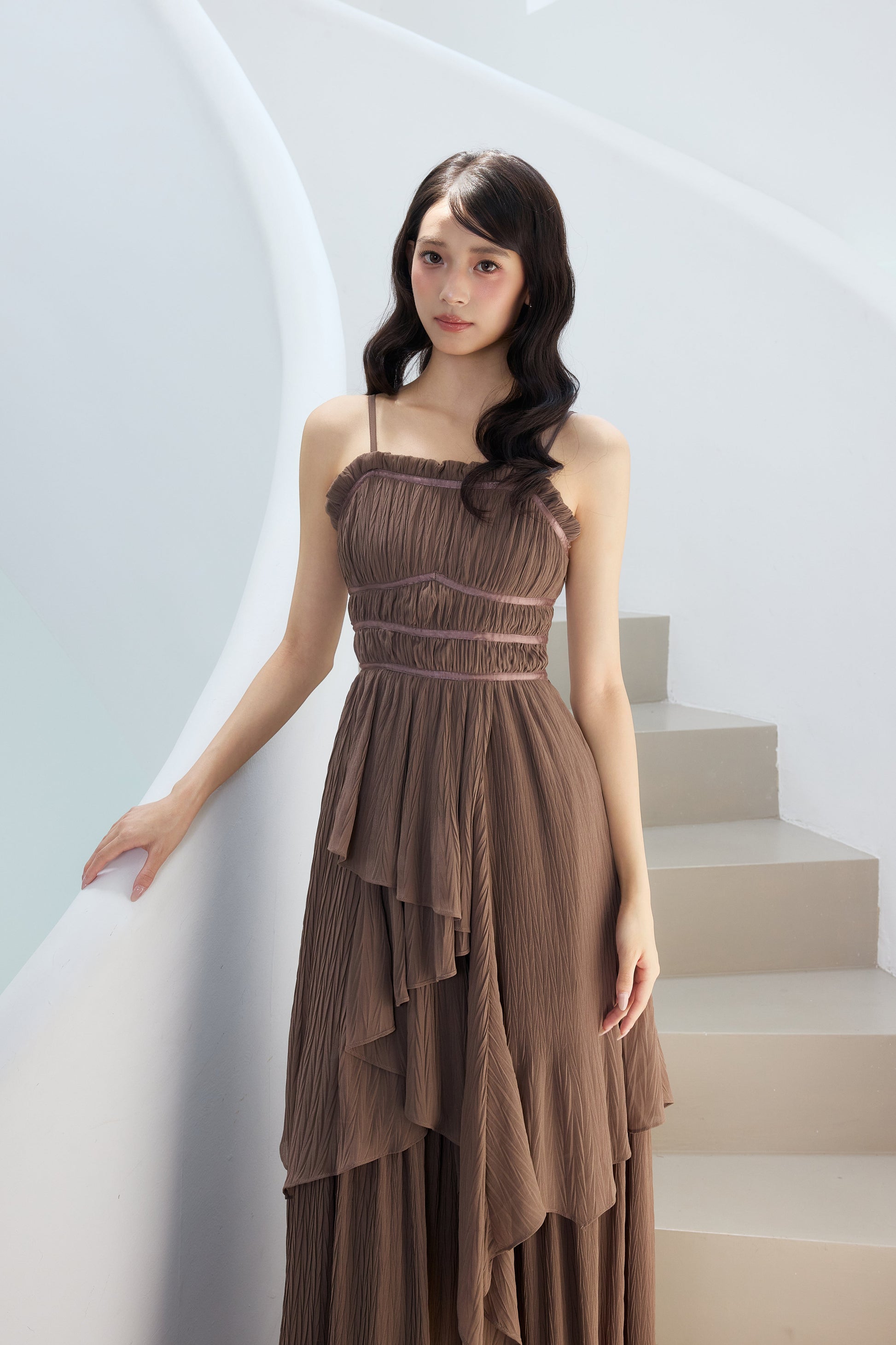 着用モデル：170cm カラー：brown サイズ：MM 
