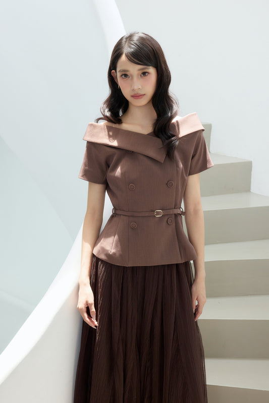 着用モデル：170cm 【トップス】カラー：brown 【ボトムス】カラー：brown サイズ：SM