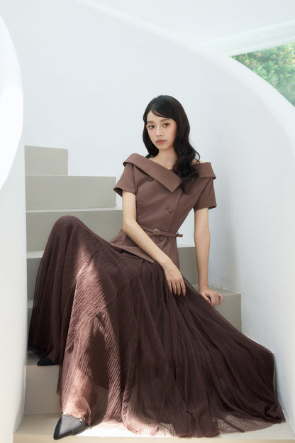 着用モデル：170cm 【トップス】カラー：brown 【ボトムス】カラー：brown サイズ：SM