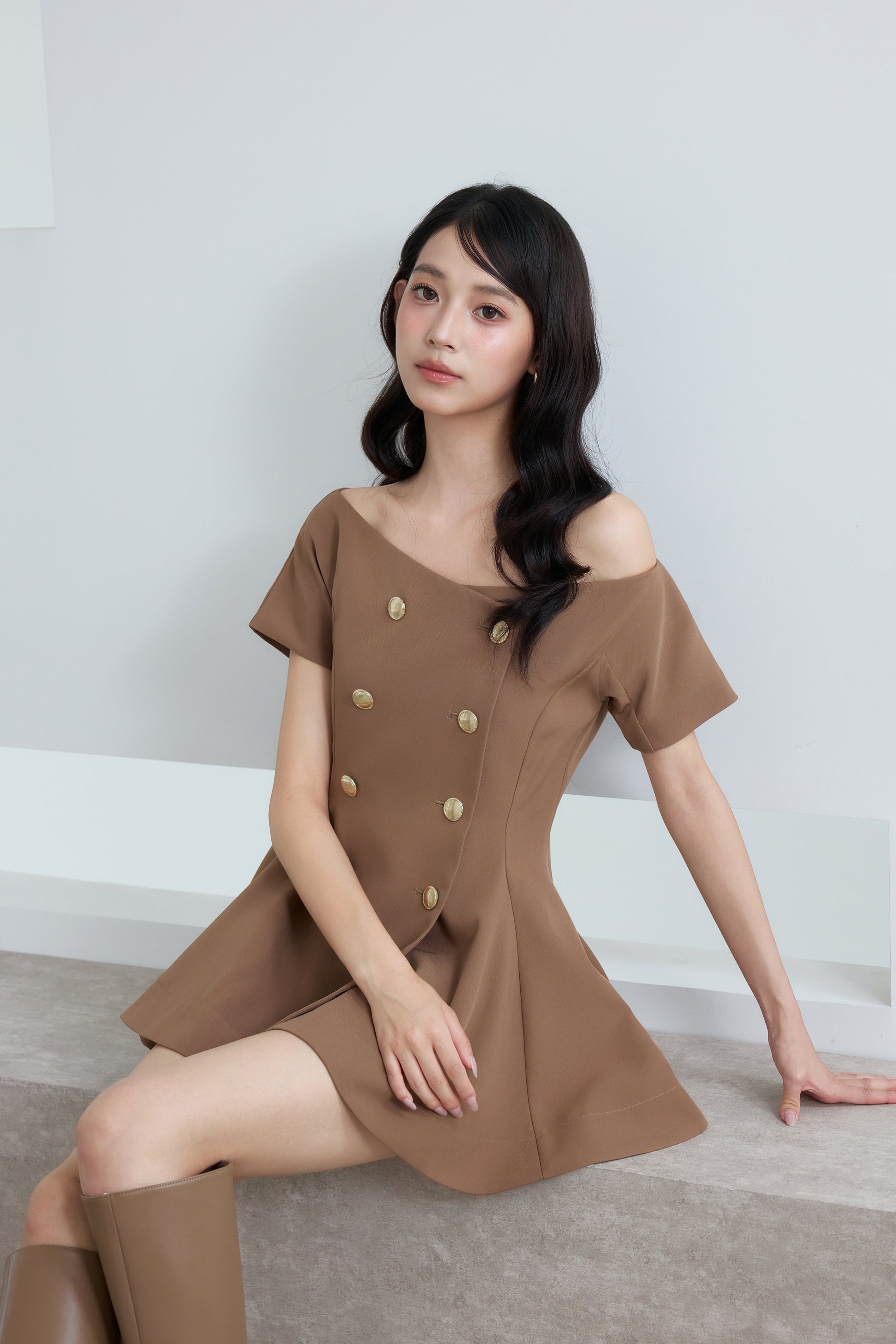 着用モデル：170cm カラー：camel