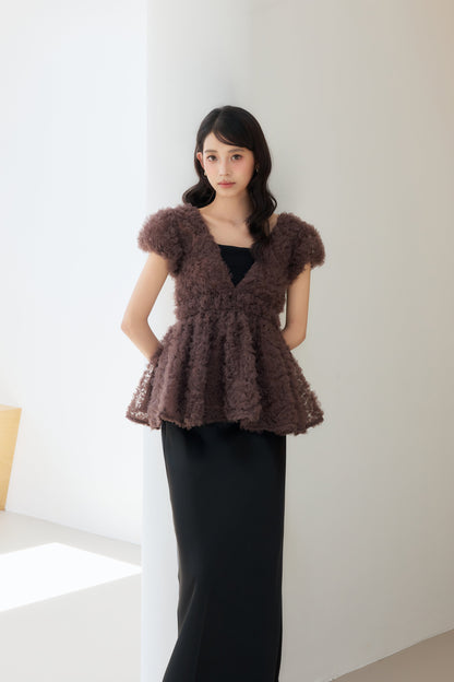 着用モデル：170cm 【トップス】カラー：brown