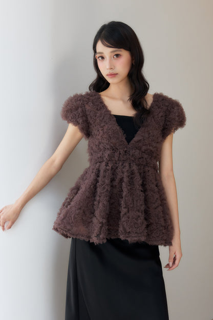 着用モデル：170cm 【トップス】カラー：brown
