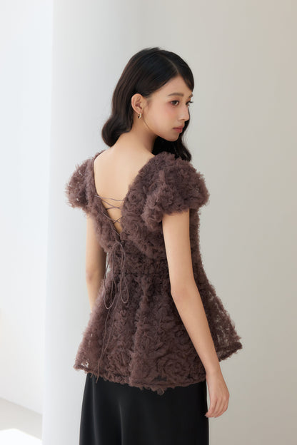 着用モデル：170cm 【トップス】カラー：brown