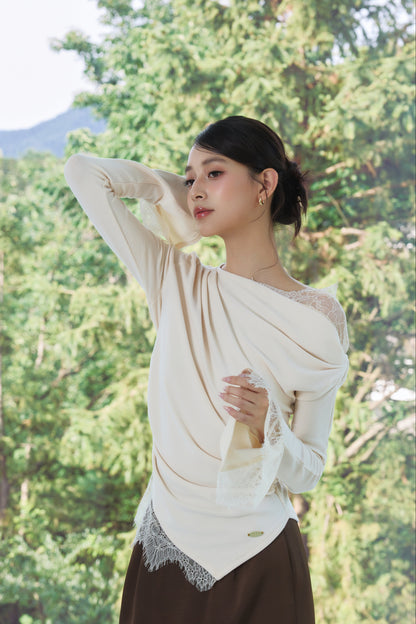 着用モデル：170cm 【トップス】カラー：ivory【ボトムス】カラー：brown