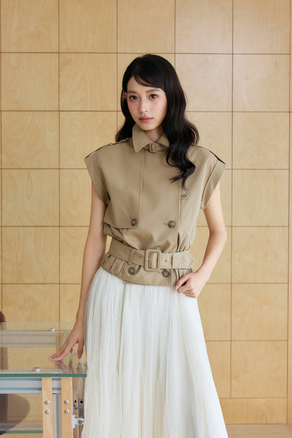 着用モデル：170cm 【トップス】カラー：beige 【ボトムス】カラー：off white サイズ：SM
