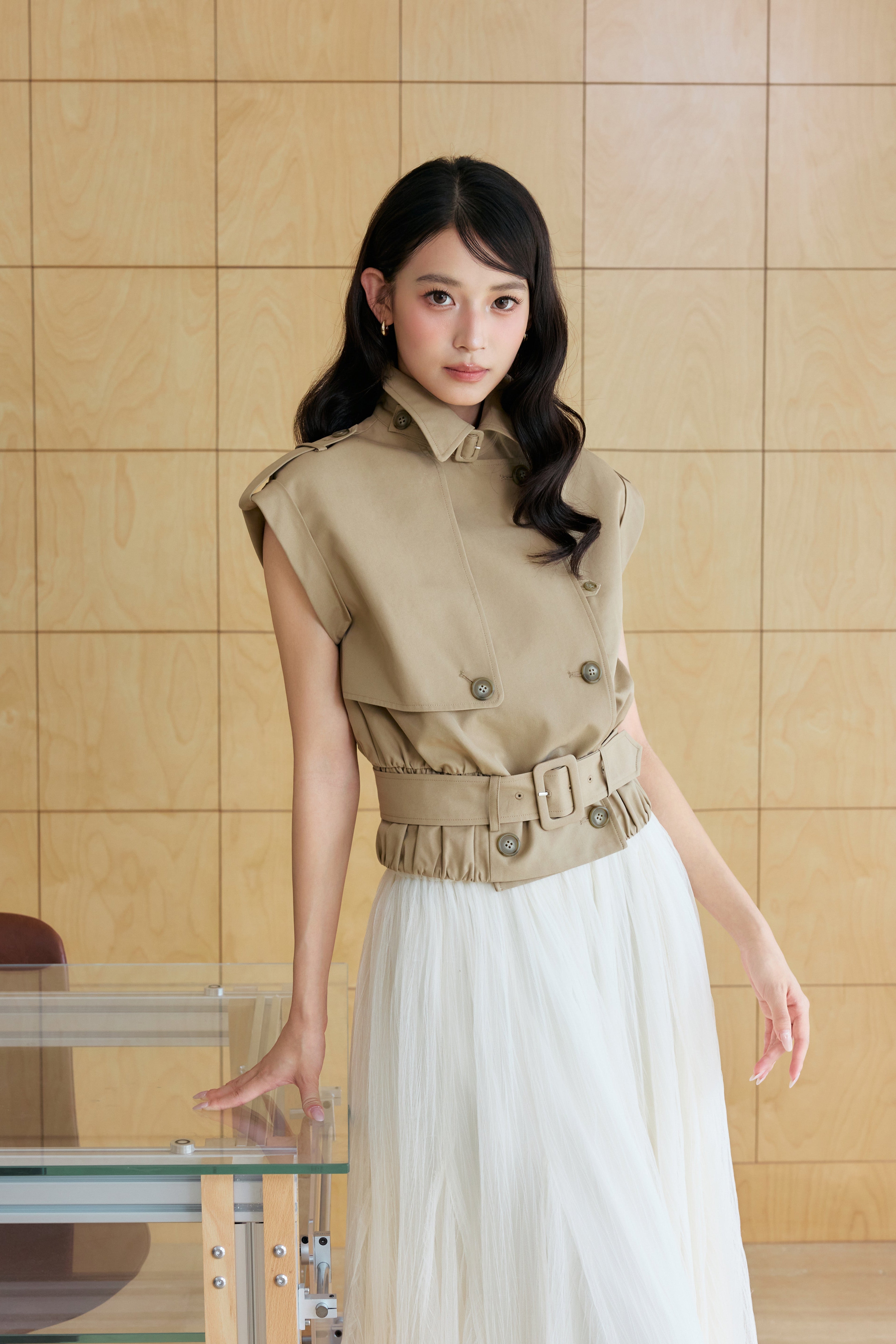 プリーツチュールマーメイドスカート – poláura OFFICIAL ONLINE STORE