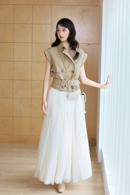 着用モデル：170cm 【トップス】カラー：beige 【ボトムス】カラー：off white サイズ：SM