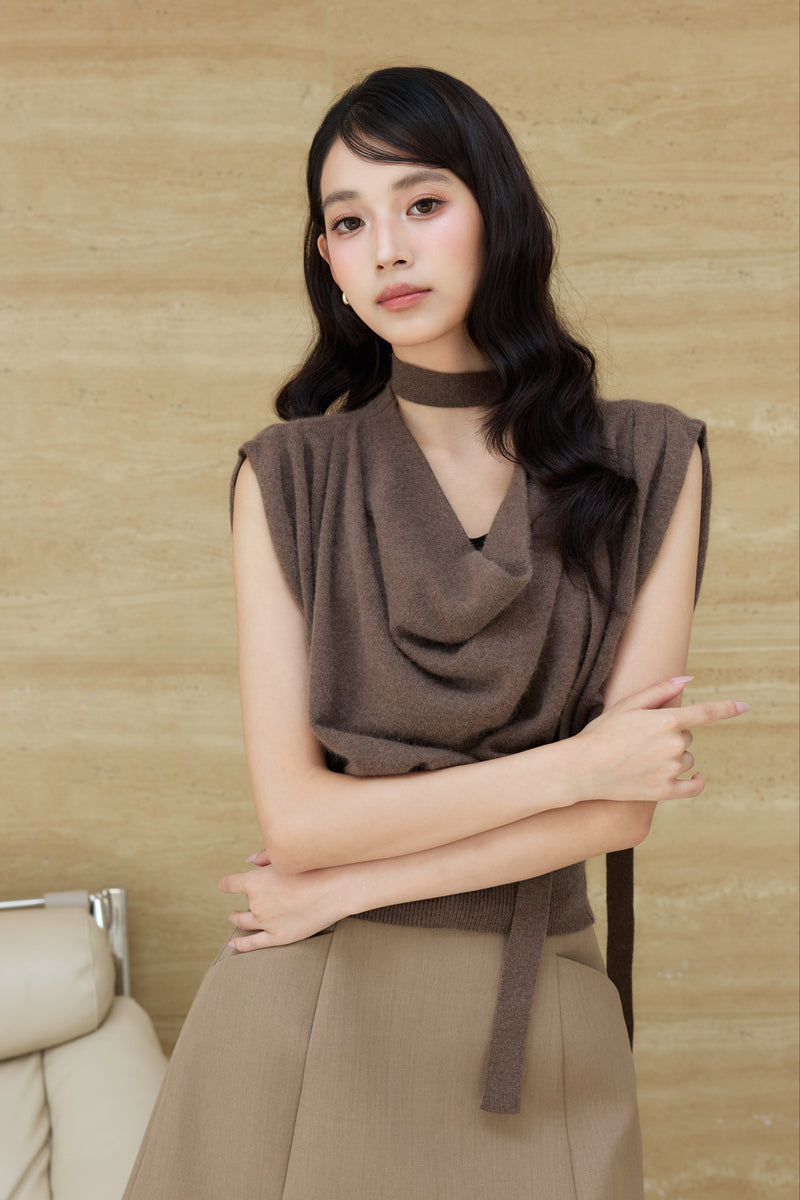 着用モデル：170cm 【トップス】カラー：brown 【ボトムス】カラー：beige サイズ：SM