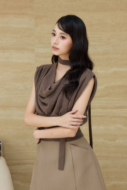 着用モデル：170cm 【トップス】カラー：brown 【ボトムス】カラー：beige サイズ：SM
