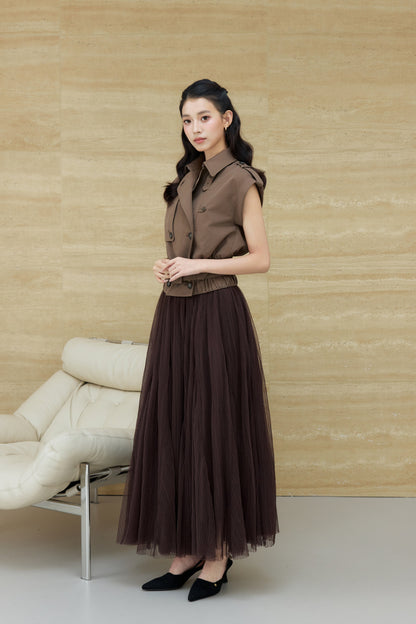 着用モデル：170cm 【トップス】カラー：brown 【ボトムス】カラー：brown サイズ：SM