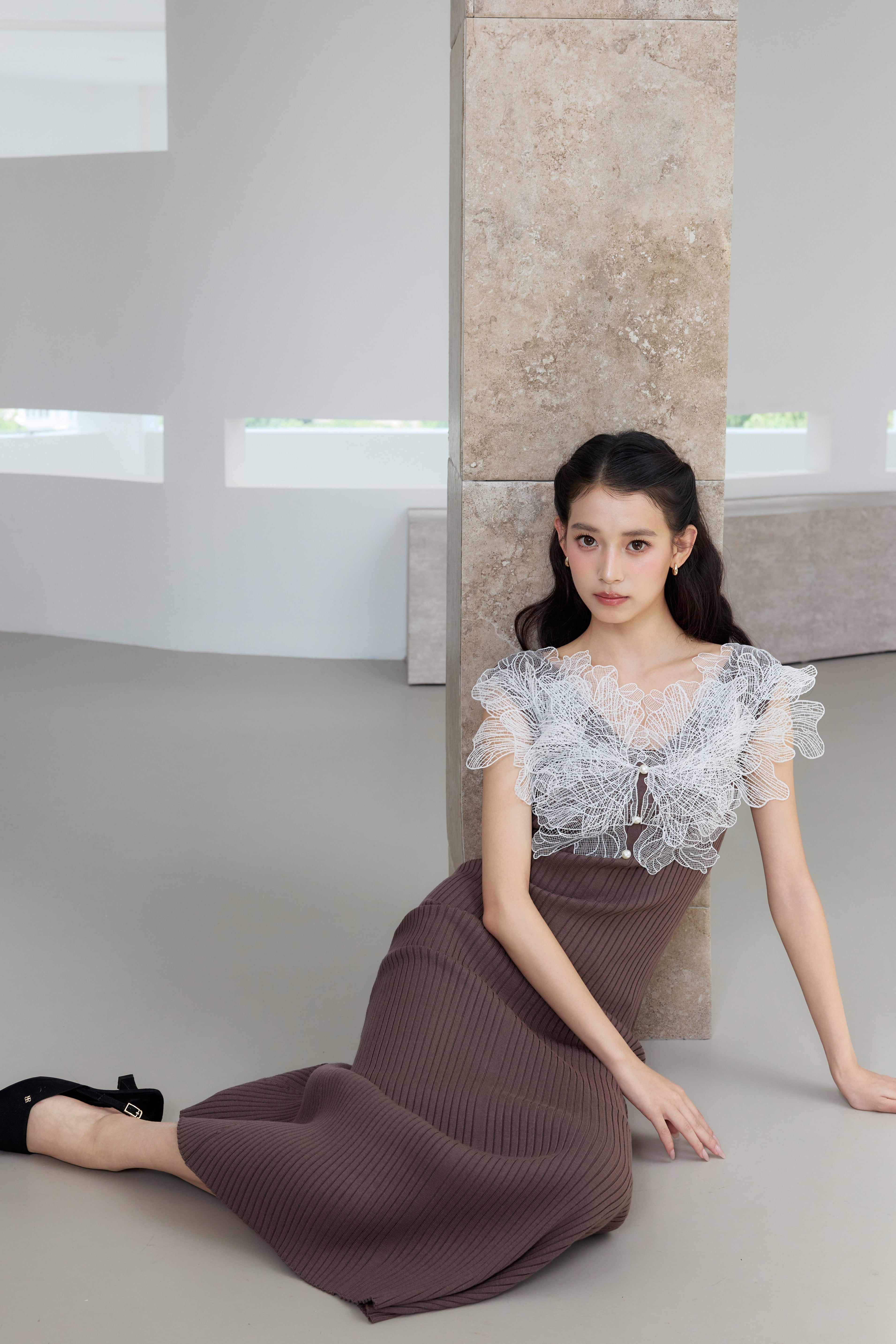 【新品未使用未開封✨】poláura レースフリルニットワンピース SSサイズ レースフリルニットワンピース – poláura OFFICIAL ONLINE STORE