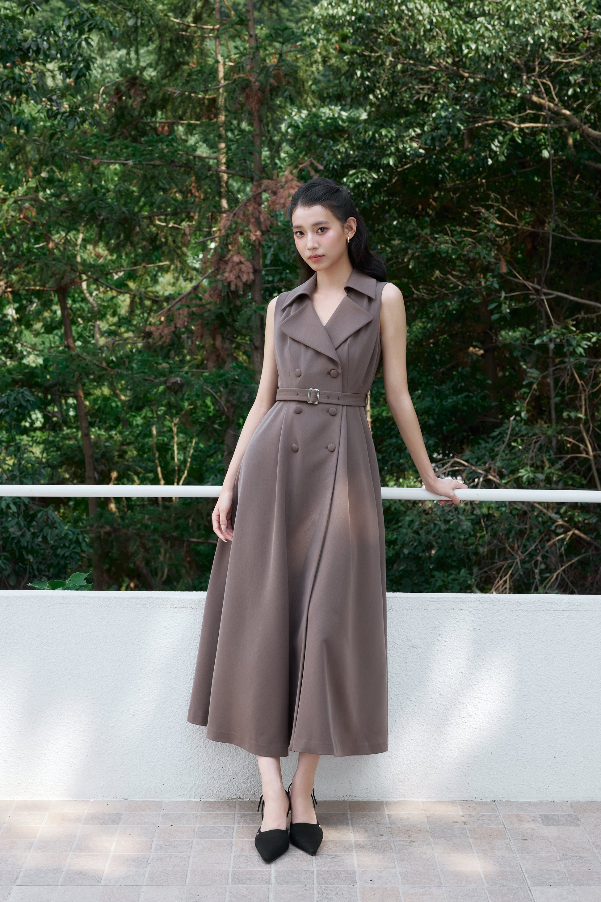 着用モデル：170cm カラー：brown サイズ：MM