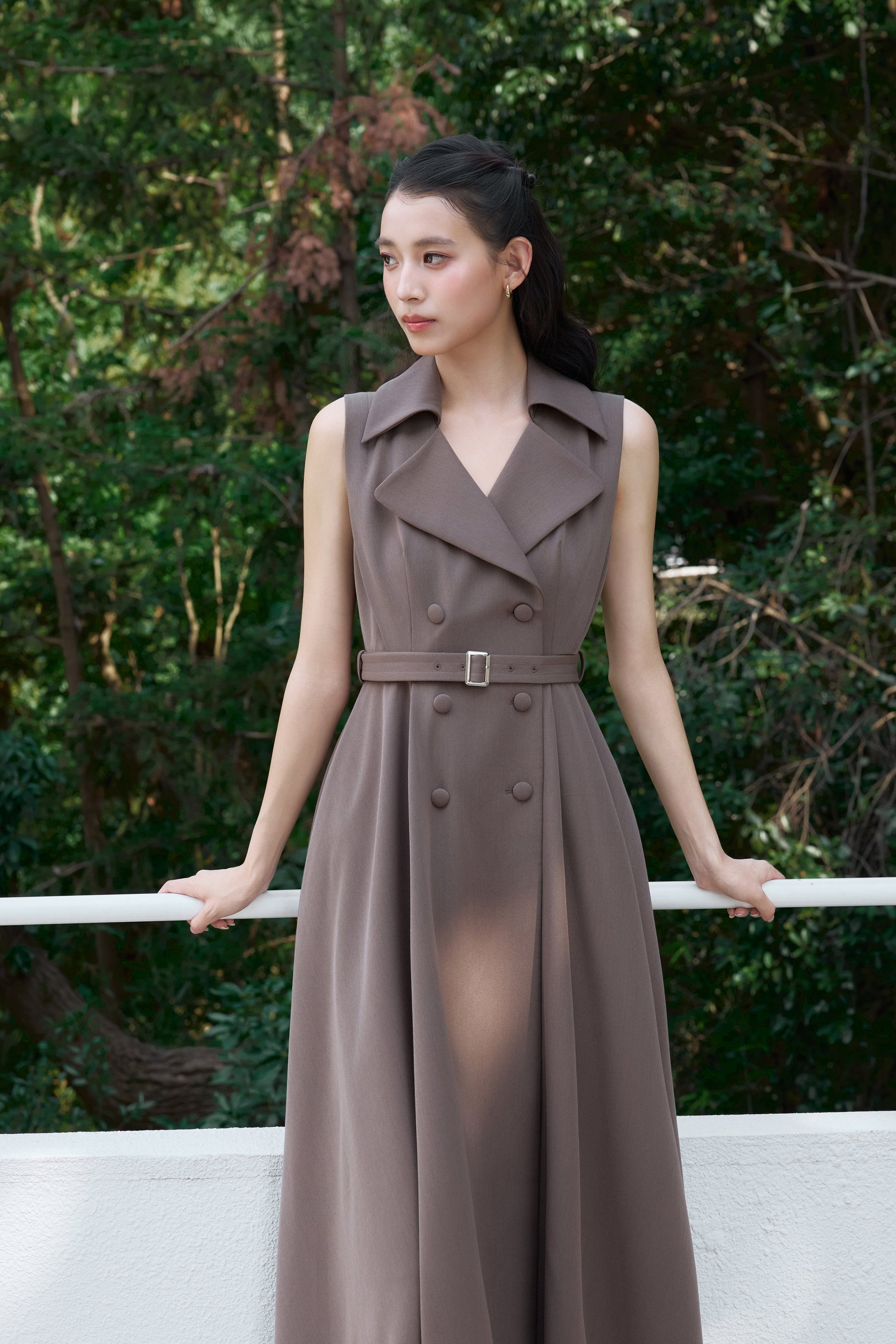 着用モデル：170cm カラー：brown サイズ：MM