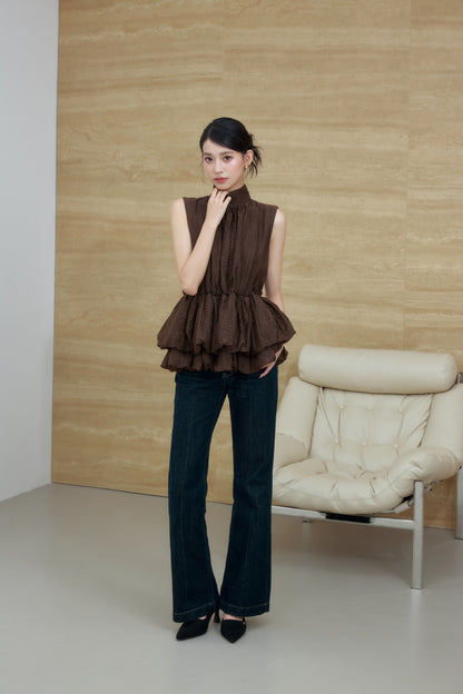 着用モデル：170cm カラー：brown