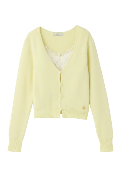 フェザリーパールニットカーディガンセット